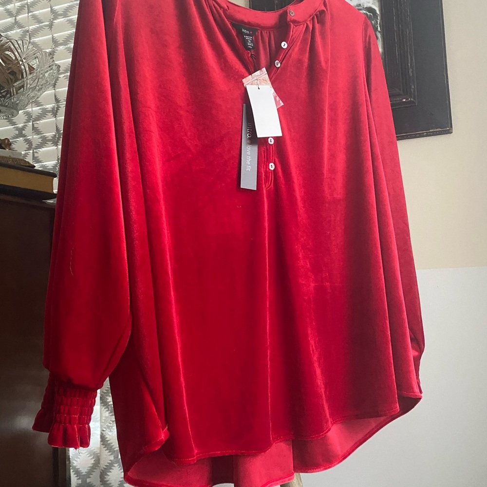 Elegant Red Women's Top